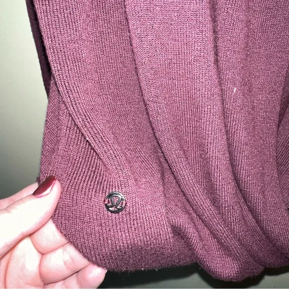 Lululemon Bring It Backbend Cashmere Blend Sweater Maroon Medium - Picture 5 of 8
